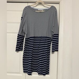 Vineyard Vines Navy and White striped dress